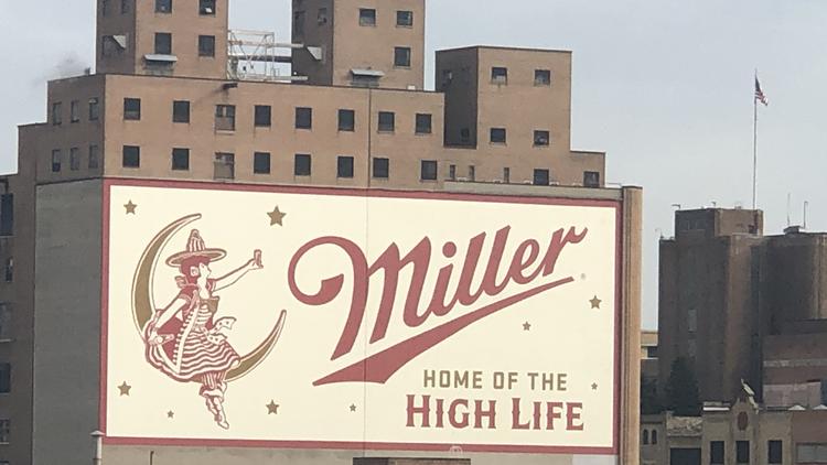 Miller Brewing Co. recently repainted the "Girl In The Moon" sign on the side of the brewery in the Miller Valley.